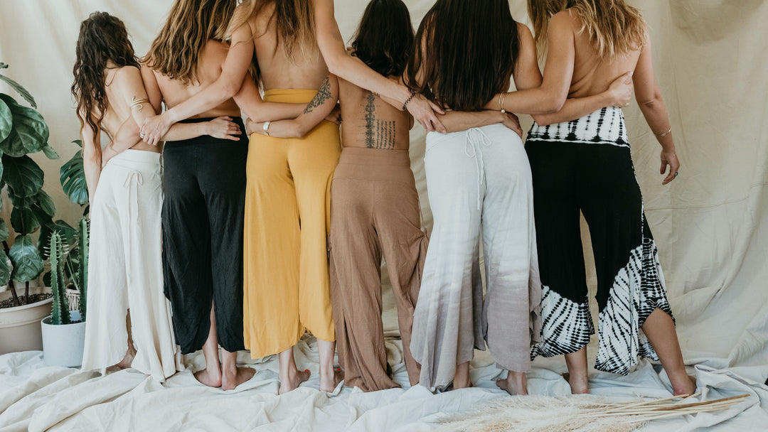 Yoga apparel domestically crafted  from hemp, organic cotton, eco-dyed -Bottoms